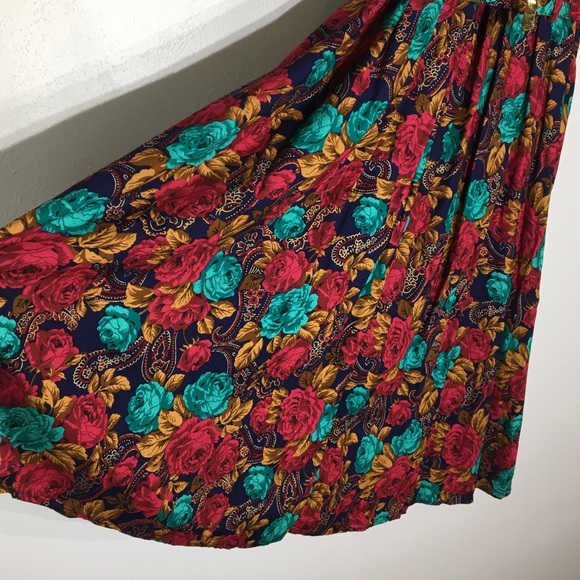 Vintage NWT 90s Dark Cottagecore Floral Dress Belt - Picture 4 of 16